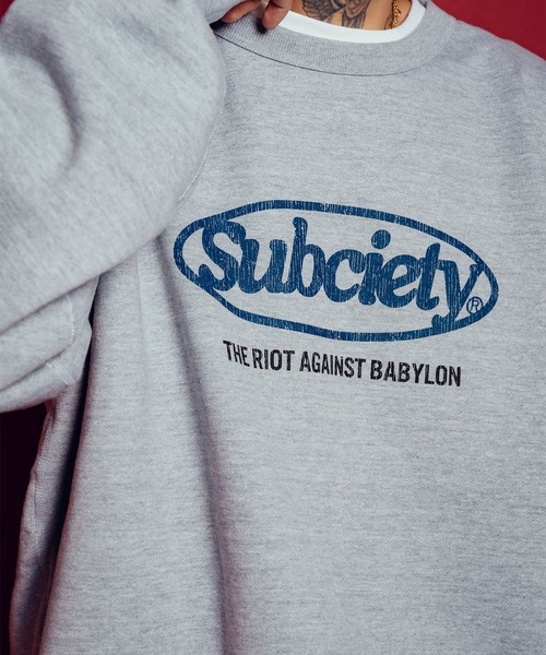 Subciety(サブサエティ)の「Oval logo sweatshirt(スウェット・メンズ・グレー/ブラック/ネイビー・SMALL/MEDIUM/LARGE/X-LARGE/XX-LARGE/X-SMALL)」の8枚目の写真