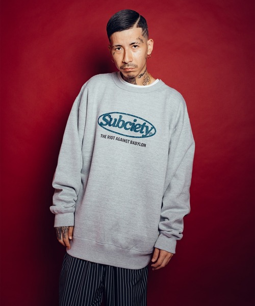 Subciety(サブサエティ)の「Oval logo sweatshirt(スウェット・メンズ・グレー/ブラック/ネイビー・SMALL/MEDIUM/LARGE/X-LARGE/XX-LARGE/X-SMALL)」の7枚目の写真