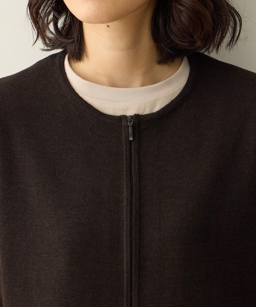 DECOY SINCE 1981（デコイシンスイチキュウハチイチ）の「ニットロングジレ【大きいサイズあり】（カーディガン/ボレロ・レディース・チャコールグレー/ブラウン・M/L/LL/3L/4L）」の15枚目の写真