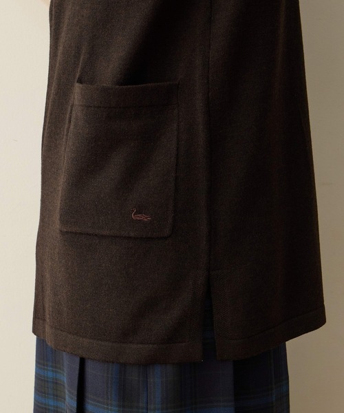 DECOY SINCE 1981（デコイシンスイチキュウハチイチ）の「ニットロングジレ【大きいサイズあり】（カーディガン/ボレロ・レディース・チャコールグレー/ブラウン・M/L/LL/3L/4L）」の18枚目の写真