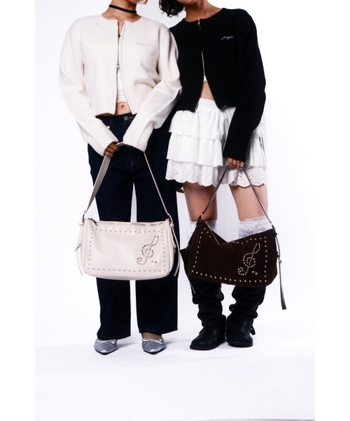 Smyeon(スミョン)の「Assortment studded shoulder bag/アソートスタッズショルダーバッグ(ショルダーバッグ・レディース・ホワイト/ブラック/ブラウン・FREE)」の21枚目の写真