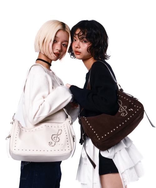 Assortment studded shoulder bag/アソートスタッズショルダーバッグ