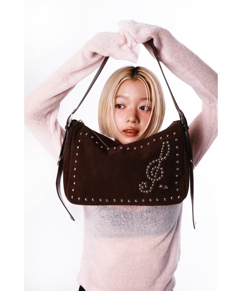 Assortment studded shoulder bag/アソートスタッズショルダーバッグ