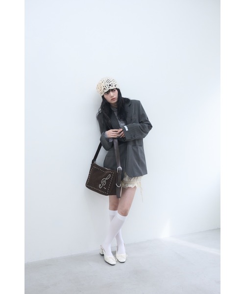 Smyeon(スミョン)の「Assortment studded shoulder bag/アソートスタッズショルダーバッグ(ショルダーバッグ・レディース・ホワイト/ブラック/ブラウン・FREE)」の12枚目の写真