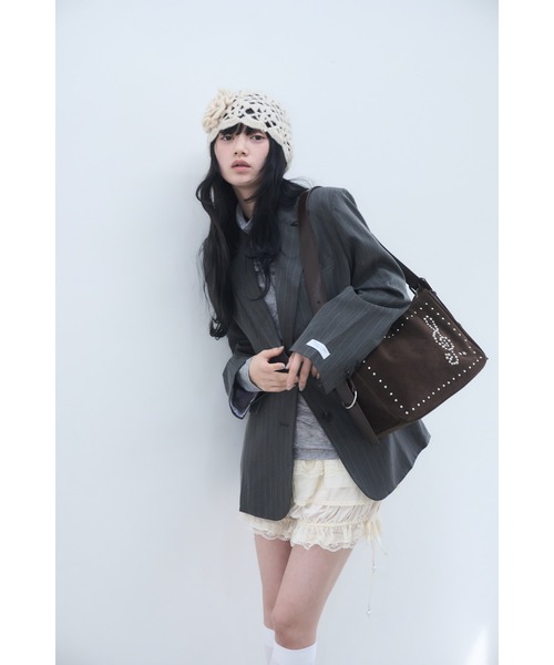 Smyeon(スミョン)の「Assortment studded shoulder bag/アソートスタッズショルダーバッグ(ショルダーバッグ・レディース・ホワイト/ブラック/ブラウン・FREE)」の13枚目の写真