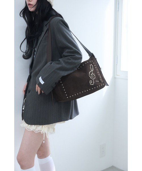 Assortment studded shoulder bag/アソートスタッズショルダーバッグ