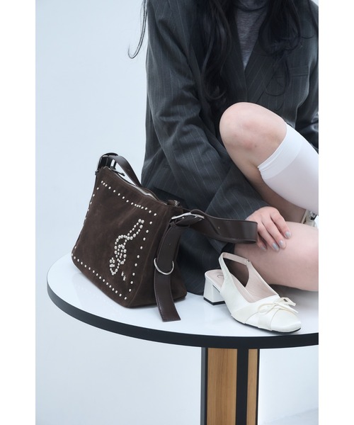 Assortment studded shoulder bag/アソートスタッズショルダーバッグ