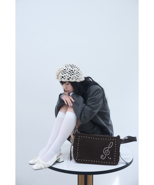 Smyeon(スミョン)の「Assortment studded shoulder bag/アソートスタッズショルダーバッグ(ショルダーバッグ・レディース・ホワイト/ブラック/ブラウン・FREE)」の19枚目の写真
