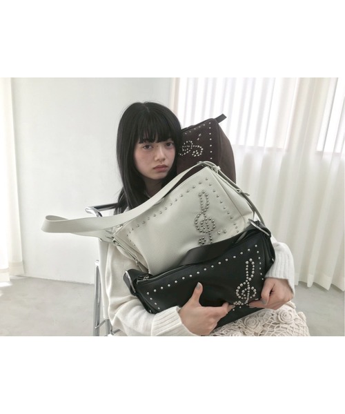 Assortment studded shoulder bag/アソートスタッズショルダーバッグ