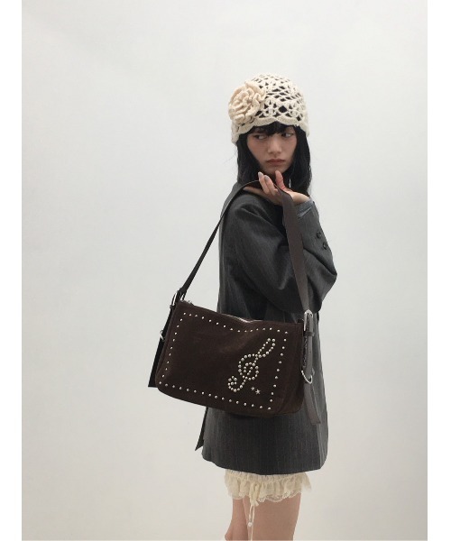 Assortment studded shoulder bag/アソートスタッズショルダーバッグ