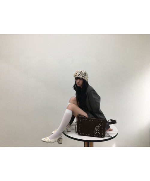 Assortment studded shoulder bag/アソートスタッズショルダーバッグ