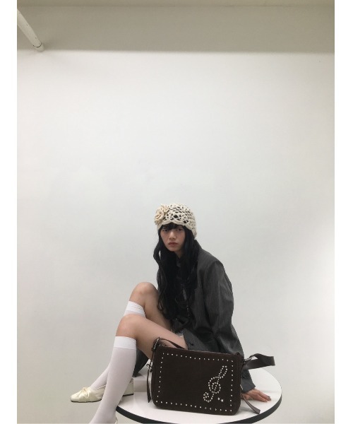 Assortment studded shoulder bag/アソートスタッズショルダーバッグ