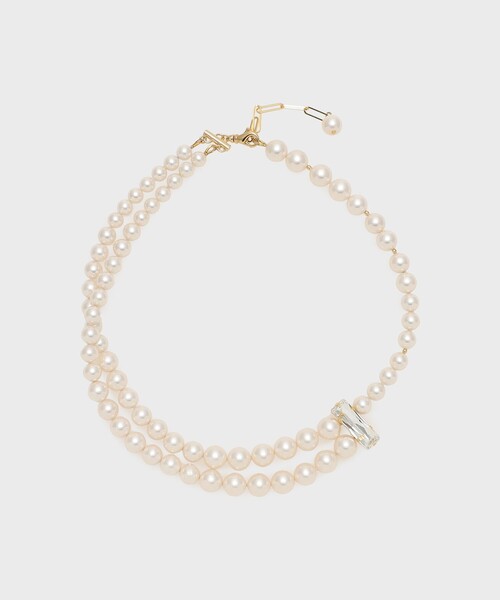 GRACE CONTINENTAL(グレースコンチネンタル)の「パールレイヤードネックレス(ネックレス・レディース・ホワイト・FREE)」の2枚目の写真