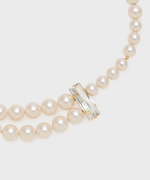 GRACE CONTINENTAL(グレースコンチネンタル)の「パールレイヤードネックレス(ネックレス・レディース・ホワイト・FREE)」の4枚目の写真