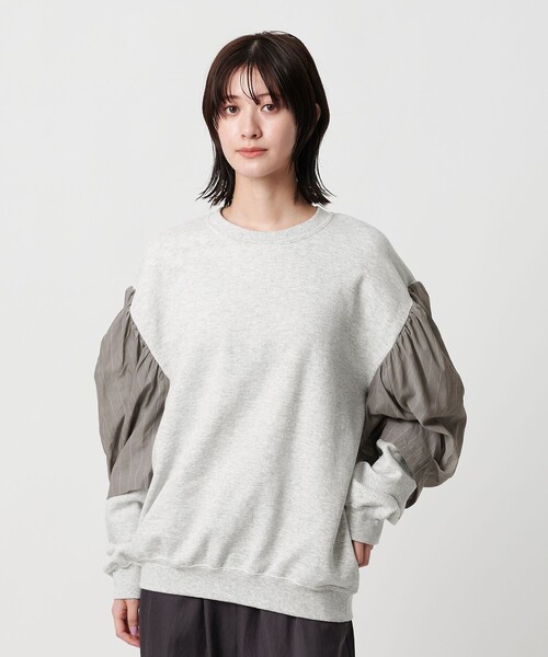 dahl'ia＞リメイク パワーショルダー スウェットプルオーバー