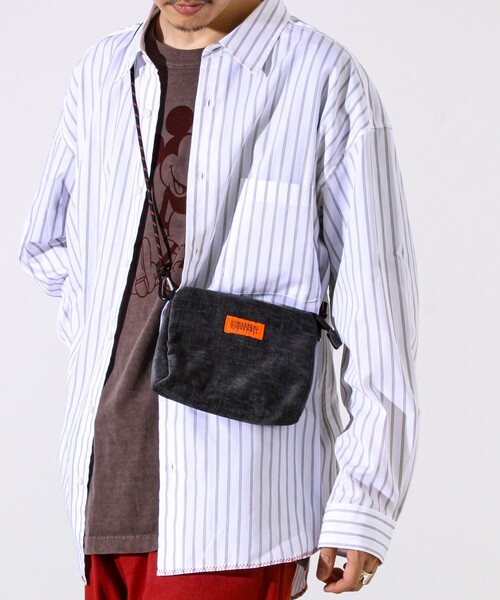 UNIVERSAL OVERALL（ユニバーサルオーバーオール）の「【UNIVERSAL OVERALL】Uneven dyeing blanket サコッチ（ショルダーバッグ・メンズ・ブラック/ネイビー/ブラウン/オフホワイト/オレンジ・FREE）」の10枚目の写真