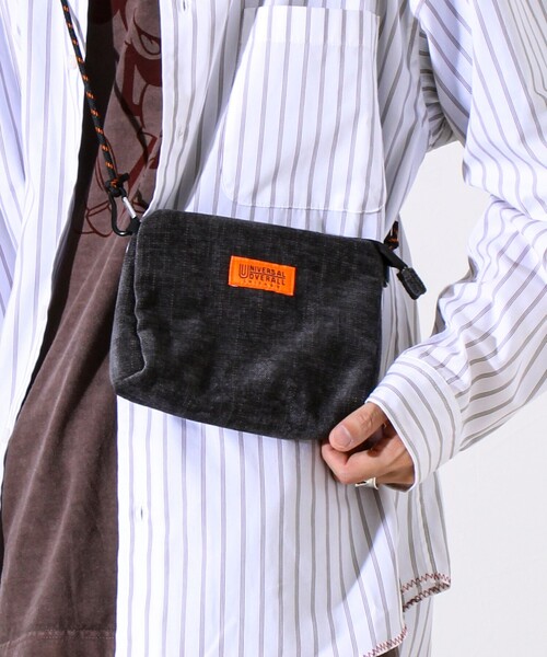 UNIVERSAL OVERALL（ユニバーサルオーバーオール）の「【UNIVERSAL OVERALL】Uneven dyeing blanket サコッチ（ショルダーバッグ・メンズ・ブラック/ネイビー/ブラウン/オフホワイト/オレンジ・FREE）」の11枚目の写真
