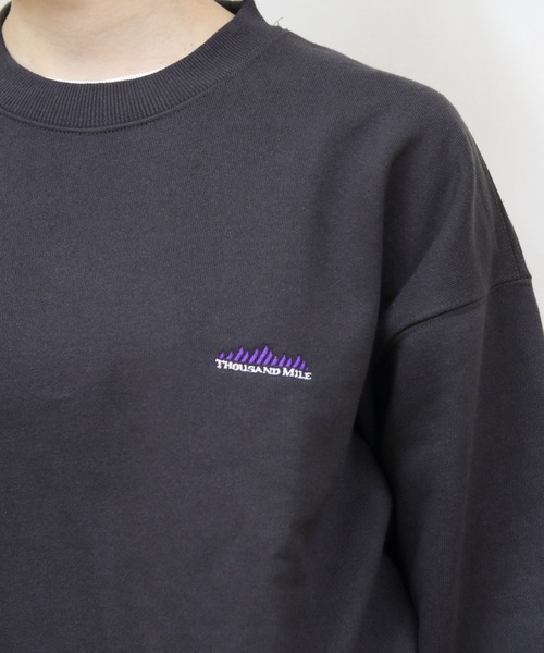 THOUSAND MILE(サウザンドマイル)の「THOUSAND MILE/サウザンドマイル ドローコードクルーネックプルオーバー DRAWCORD CREWNECK PULLOVER(Tシャツ/カットソー・レディース・ブラック/チャコールグレー/ライトグレー・S/M/L)」の11枚目の写真