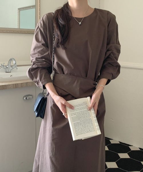 FREE STYLISTS(フリー スタイリスト)の「YUGA_YGMC Cross drape dress(ワンピース・レディース・ブラウン/オフホワイト・FREE)」の17枚目の写真