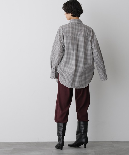 NANO universe(ナノユニバース)の「「STEVELOUR」裾リブニットパンツ(その他パンツ・レディース・ブラック/ボルドー・S/M)」の15枚目の写真