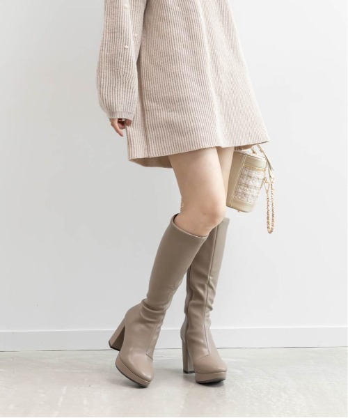 晴雨兼用 ストレッチ ラウンドトゥストームロングブーツ（ブーツ