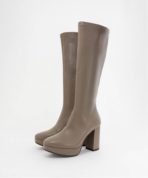 晴雨兼用 ストレッチ ラウンドトゥストームロングブーツ（ブーツ