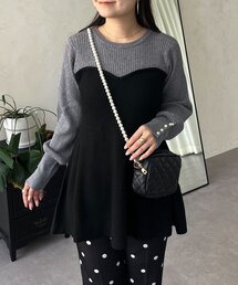 prose verse | ペプラムビスチェドッキングニット(ニット/セーター)