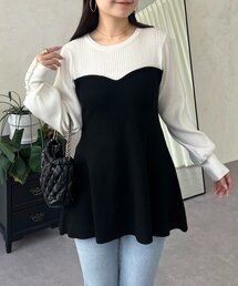 prose verse | ペプラムビスチェドッキングニット(ニット/セーター)