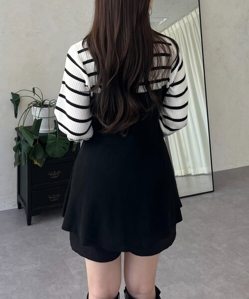 prose verse（プロズヴェール）の「ペプラムビスチェドッキングニット（ニット/セーター・レディース・アイボリー/グレー/ホワイト系その他・MEDIUM/LARGE）」の7枚目の写真