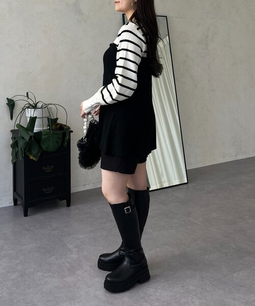 prose verse（プロズヴェール）の「ペプラムビスチェドッキングニット（ニット/セーター・レディース・アイボリー/グレー/ホワイト系その他・MEDIUM/LARGE）」の13枚目の写真