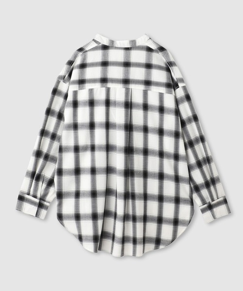 Mac-House(マックハウス)の「milli de l'air Key-Neck Check Blouse/キーネックチェックブラウス(シャツ/ブラウス・レディース・ブラック/オフホワイト・M)」の10枚目の写真