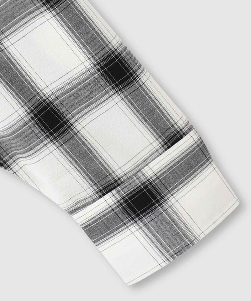 Mac-House(マックハウス)の「milli de l'air Key-Neck Check Blouse/キーネックチェックブラウス(シャツ/ブラウス・レディース・ブラック/オフホワイト・M)」の13枚目の写真