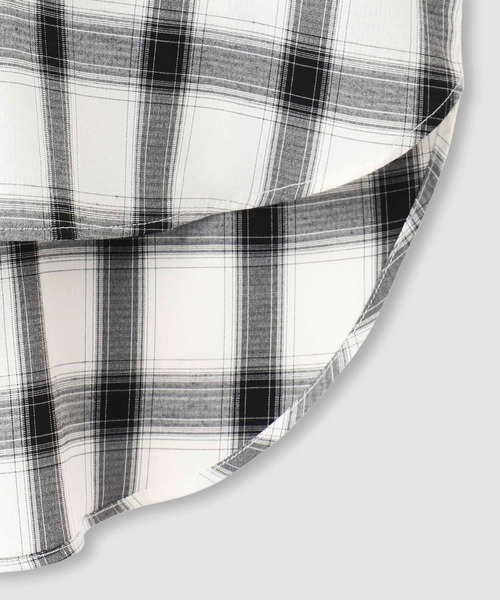 Mac-House(マックハウス)の「milli de l'air Key-Neck Check Blouse/キーネックチェックブラウス(シャツ/ブラウス・レディース・ブラック/オフホワイト・M)」の14枚目の写真