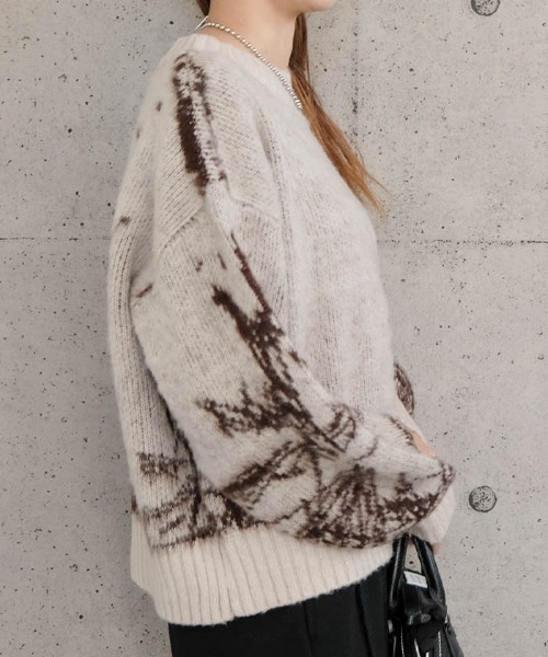 セール】ニュアンス柄ニットトップス（ニット/セーター