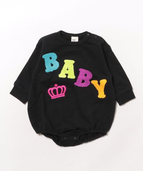 BABYDOLL(ベビードール)の「サガラワッペンロンパース 1054B(ロンパース・キッズ・ブラック/アッシュグレー・9(27cm))」の4枚目の写真