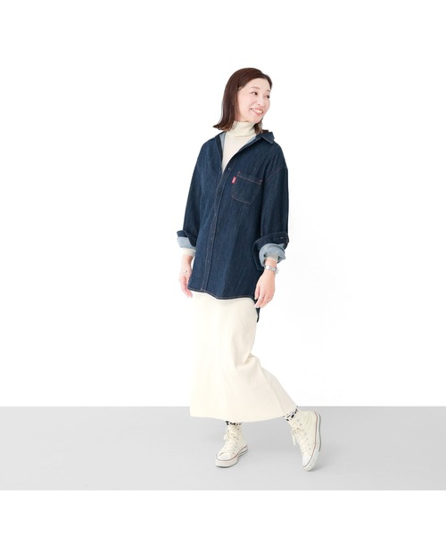 L.COPECK(エルコペック)の「倉敷ジーンズシャツ(シャツ/ブラウス・レディース・ワンウォッシュ・M/L/LL/S)」の14枚目の写真