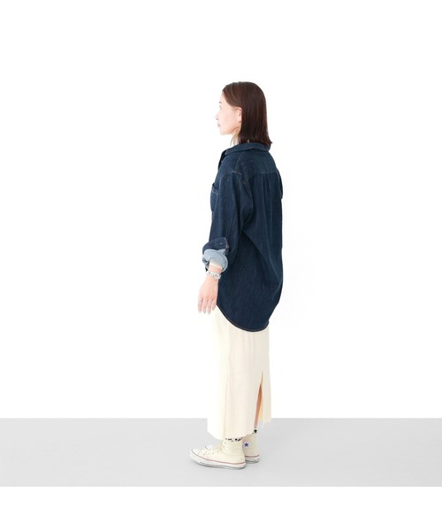 L.COPECK(エルコペック)の「倉敷ジーンズシャツ(シャツ/ブラウス・レディース・ワンウォッシュ・M/L/LL/S)」の3枚目の写真