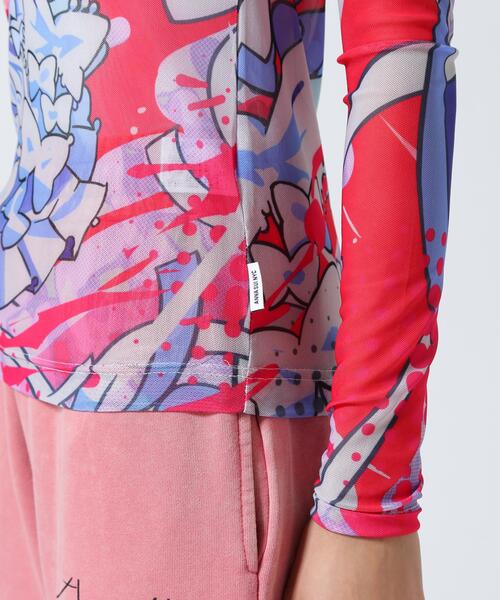anna sui nyc（アナ スイ エヌ ワイ シー）の「anna sui nyc/アナ スイ エヌワイシー/『×寺田てら』TERAシアートップス/15210342（Tシャツ/カットソー・レディース・ピンク/ブルー・F）」の4枚目の写真
