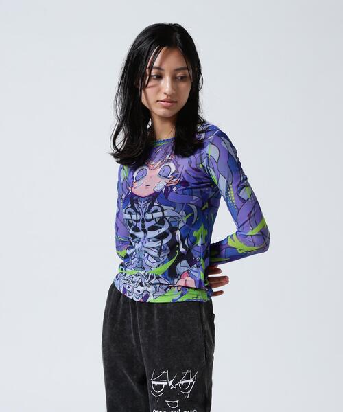 anna sui nyc（アナ スイ エヌ ワイ シー）の「anna sui nyc/アナ スイ エヌワイシー/『×寺田てら』TERAシアートップス/15210342（Tシャツ/カットソー・レディース・ピンク/ブルー・F）」の14枚目の写真