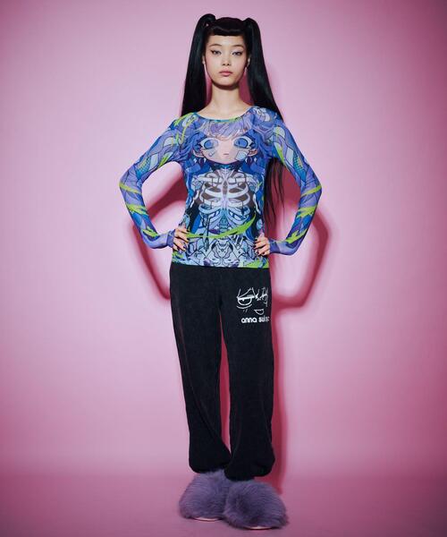 anna sui nyc（アナ スイ エヌ ワイ シー）の「anna sui nyc/アナ スイ エヌワイシー/『×寺田てら』TERAシアートップス/15210342（Tシャツ/カットソー・レディース・ピンク/ブルー・F）」の18枚目の写真