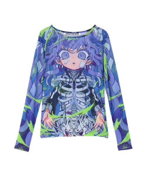 anna sui nyc（アナ スイ エヌ ワイ シー）の「anna sui nyc/アナ スイ エヌワイシー/『×寺田てら』TERAシアートップス/15210342（Tシャツ/カットソー・レディース・ピンク/ブルー・F）」の19枚目の写真