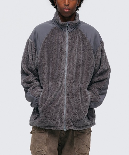 WILD THINGS（ワイルドシングス）の「【WILD THINGS】LEVEL3 SHAGGY JACKET WT252-26（ブルゾン・メンズ・ブラック/グレー・S/M/L/XL）」の2枚目の写真