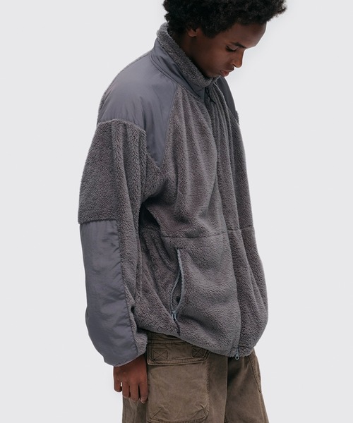 WILD THINGS（ワイルドシングス）の「【WILD THINGS】LEVEL3 SHAGGY JACKET WT252-26（ブルゾン・メンズ・ブラック/グレー・S/M/L/XL）」の3枚目の写真