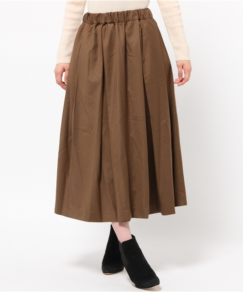 MOUSSY（マウジー）の「GATHER TUCK T/R M SK Ⅱ（スカート・レディース・ブラック/ブラウン/グレー・2/1）」の3枚目の写真