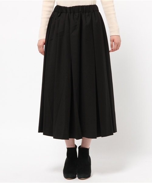 MOUSSY（マウジー）の「GATHER TUCK T/R M SK Ⅱ（スカート・レディース・ブラック/ブラウン/グレー・2/1）」の4枚目の写真