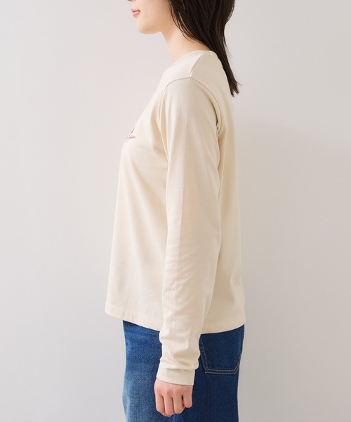 VIS(ビス)の「フォト&ロゴアソートロングスリーブTシャツ(Tシャツ/カットソー・レディース・ホワイト/ホワイト系その他/ベージュ・FREE)」の15枚目の写真