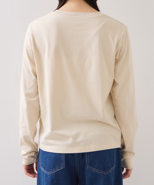 VIS(ビス)の「フォト&ロゴアソートロングスリーブTシャツ(Tシャツ/カットソー・レディース・ホワイト/ホワイト系その他/ベージュ・FREE)」の7枚目の写真