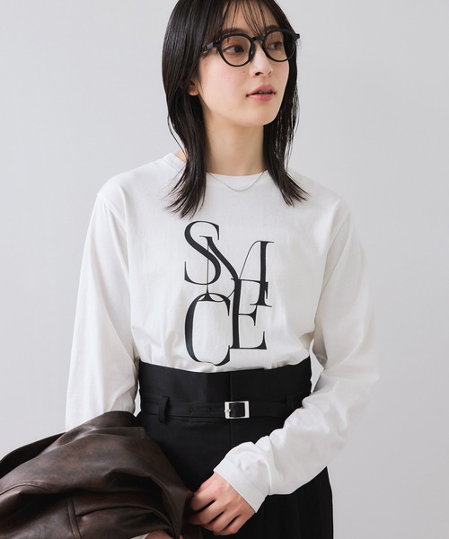 VIS(ビス)の「フォト&ロゴアソートロングスリーブTシャツ(Tシャツ/カットソー・レディース・ホワイト/ホワイト系その他/ベージュ・FREE)」の14枚目の写真