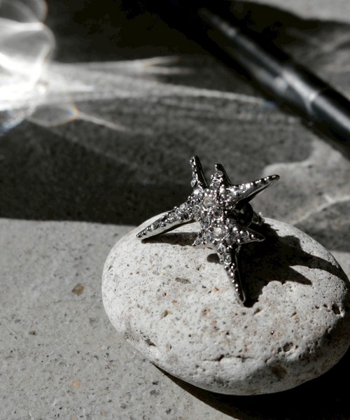 Soierie(ソワリー)の「エトワール ストーン ラージ ピアス (1P) / Etoile stone large pierce (1P)(ピアス(片耳用)・レディース・シルバー系・FREE)」の1枚目の写真