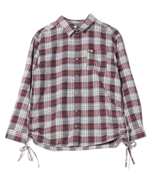 Arnold Palmer(アーノルドパーマー)の「サイドシャーリング 先染めチェック シャツ(シャツ/ブラウス・レディース・ベージュ/ブルー/レッド・S/L/M)」の22枚目の写真